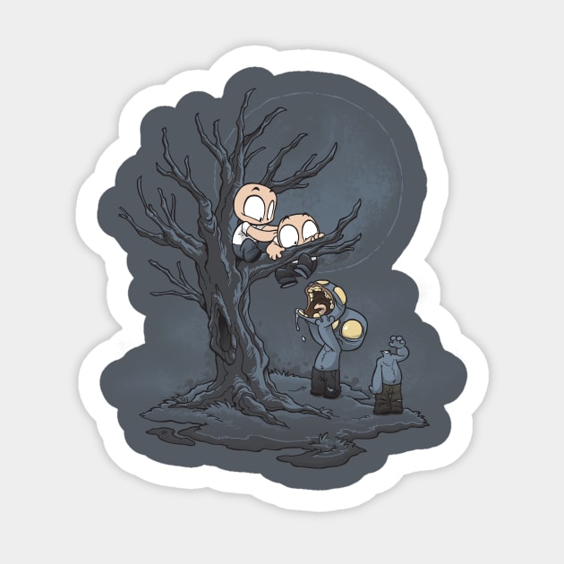 Zombie Ingenuity Sticker by Dooomcat